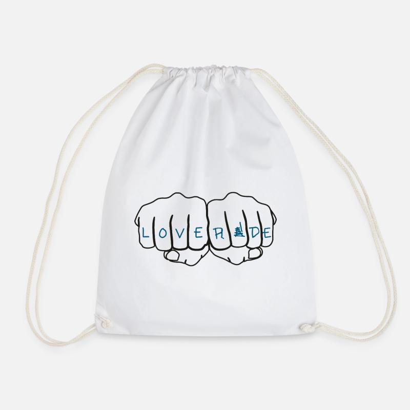 Fahren_statt_hassen - Drawstring Bag - white