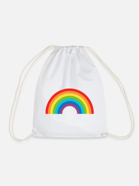 Regenbogen - Turnbeutel - Weiß
