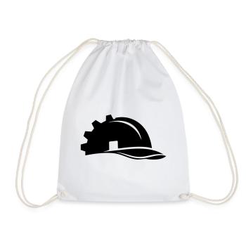 Casque et maison pour ouvriers du bâtiment - Sac de sport léger - blanc - Devant