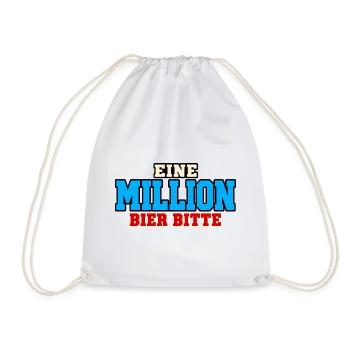 Million Bier - Turnbeutel - Weiß - Vorne