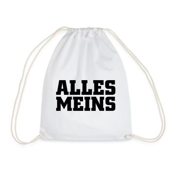 Alles meins - Turnbeutel - Weiß - Vorne