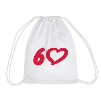 60. Geburtstag - Turnbeutel - Weiß - Vorne