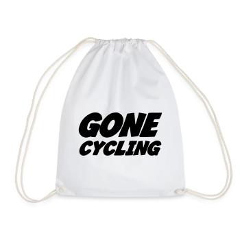 Cycling / Cyclist / Bike / Radfahren / Cyclisme - Drawstring Bag - white - Front