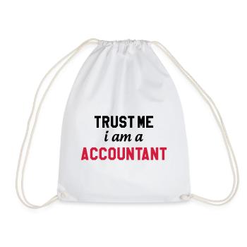 comptable / comptabilité / argent / Finance / Euro - Sac de sport léger - blanc - Devant