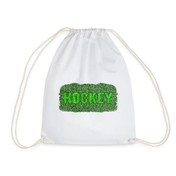 Field hockey hockey player "Artificial turf hockey" - Drawstring Bag - white - Front