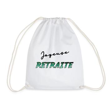 RETRAITE. BONNE RETRAITE. JOYEUSE RETRAITE - Sac de sport léger - blanc - Devant