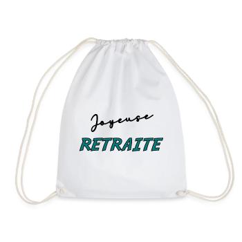 RETRAITE. BONNE RETRAITE. JOYEUSE RETRAITE - Sac de sport léger - blanc - Devant
