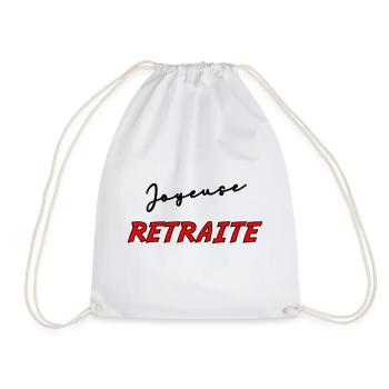 RETRAITE. BONNE RETRAITE. JOYEUSE RETRAITE - Sac de sport léger - blanc - Devant