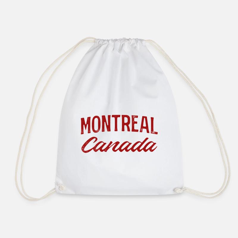 Montréal, Canada, Vintage Script - Sac de sport léger - blanc
