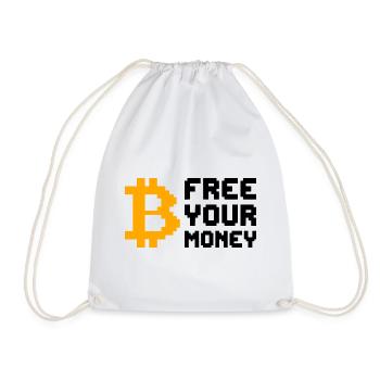 Libérez votre argent Digital Pixel Bitcoin - Sac de sport léger - blanc - Devant