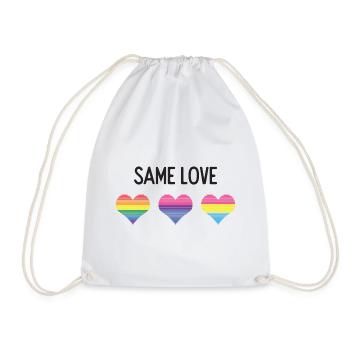 LGBTQ Pride Month - Same Love - Drawstring Bag - white - Front