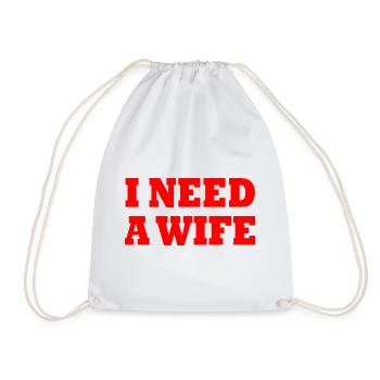 I need a wife - Sac de sport léger - blanc - Devant