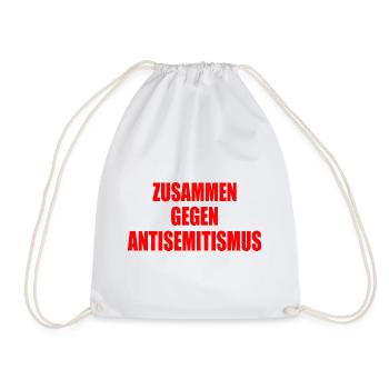 zusammen gegen antisemitismus - Turnbeutel - Weiß - Vorne