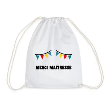 MAÎTRESSE. MAITRE. MERCI. MERCI MAÎTRESSE - Sac de sport léger - blanc - Devant