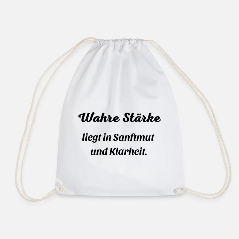 Wahre_Staerke - Drawstring Bag - white
