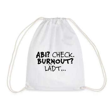 School leaving examination? Check - Drawstring Bag - white - Front