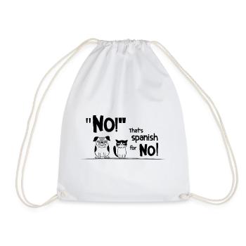 Non. Pas aujourd’hui. – Déclaration sarcastique disant - Sac de sport léger - blanc - Devant