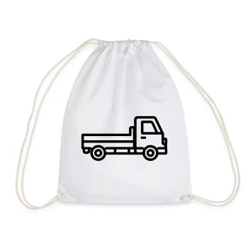 truck - Drawstring Bag - white - Front