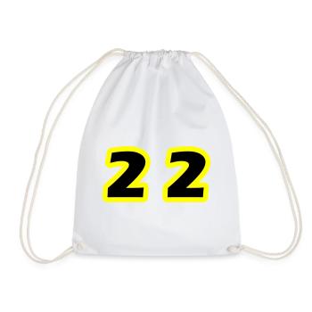 22 Number Symbol - Drawstring Bag - white - Front