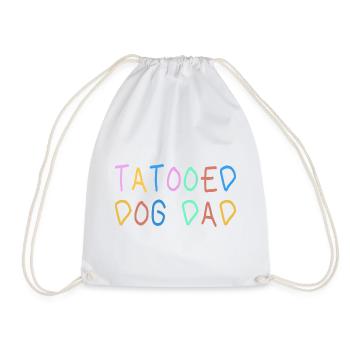 Chien tatoué Papa offert pour la fête des pères - Sac de sport léger - blanc - Devant