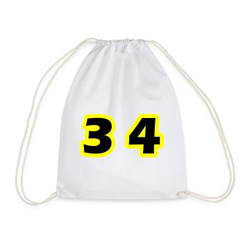 34 Symbole numérique - Sac de sport léger - blanc - Devant