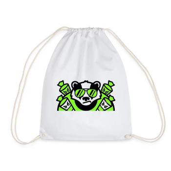 Logo des cornets de sucre blaireaux - Sac de sport léger - blanc - Devant