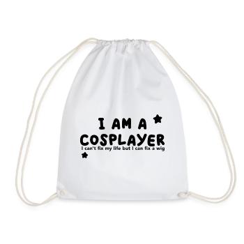 I am a Cosplayer - Drawstring Bag - white - Front