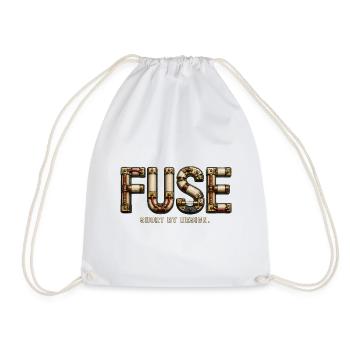 FUSE – Short by Design | Electric pun - Drawstring Bag - white - Front