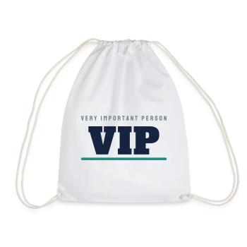 VIP College Lettering - Guest of Honor Team Party - Drawstring Bag - white - Front