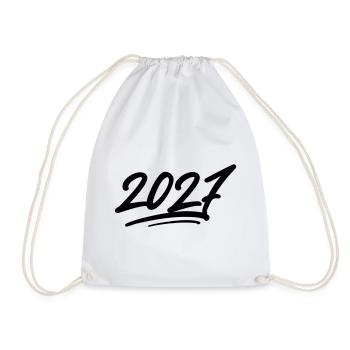 2027 Jahr - Turnbeutel - Weiß - Vorne