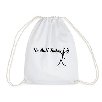 Heute kein Golf – Lustiges Golfgeschenk - Turnbeutel - Weiß - Vorne
