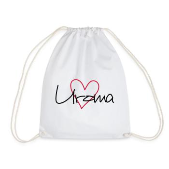 Uroma Herz Liebe werdende Oma Geschenk - Turnbeutel - Weiß - Vorne