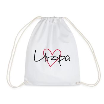 Uropa Herz Liebe Geschenk werdender Uropa - Turnbeutel - Weiß - Vorne