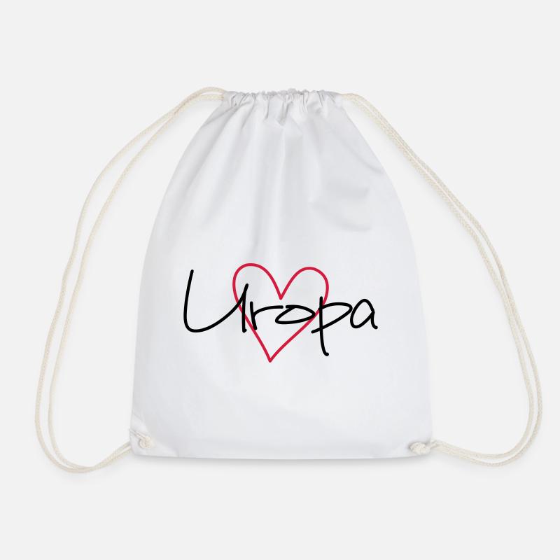 Uropa Herz Liebe Geschenk werdender Uropa - Turnbeutel - Weiß