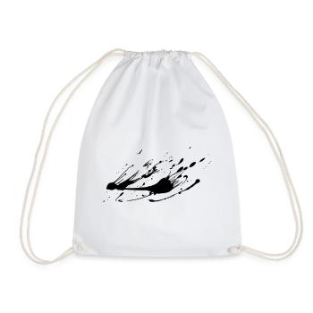 Paint splash image # - Drawstring Bag - white - Front