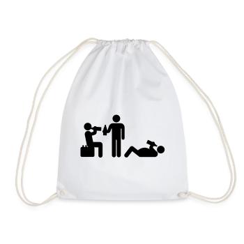 boozy alcohol vodka beer drunk drinking - Sac de sport léger - blanc - Devant