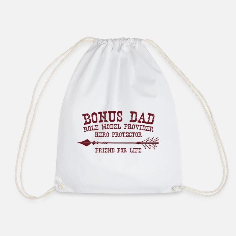 bonus dad Graphic - Drawstring Bag - white