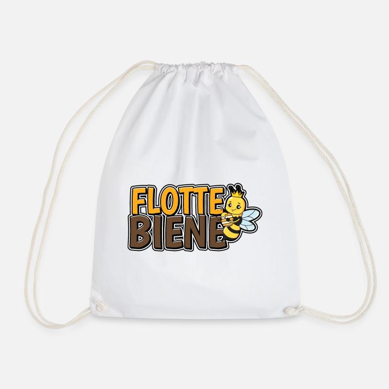 Flotte Biene - Turnbeutel - Weiß