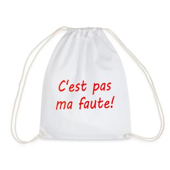 C'est pas ma faute ! - Sac de sport léger - blanc - Devant