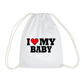 I love my baby - Sac de sport léger - blanc - Devant