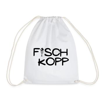 Fischkopp Motiv Angler - Turnbeutel - Weiß - Vorne