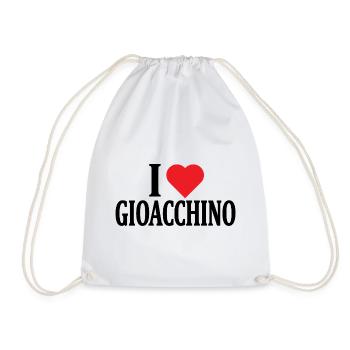 t-shirt J’adore Gioacchino idée cadeau t-shirt - Sac de sport léger - blanc - Devant