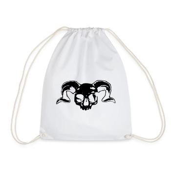 Crâne de corne - Sac de sport léger - blanc - Devant