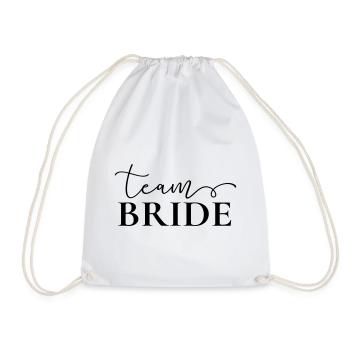 "Team Bride" , personalisierbar - Turnbeutel - Weiß - Vorne