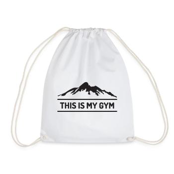 Trail Running - This is My Gym - Drawstring Bag - white - Front