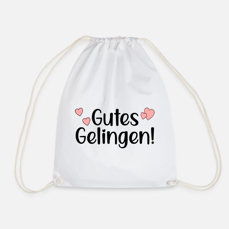 GUTES GELINGEN SPRÜCHE - ERFOLG - Turnbeutel - Weiß