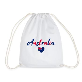 Australien - Turnbeutel - Weiß - Vorne
