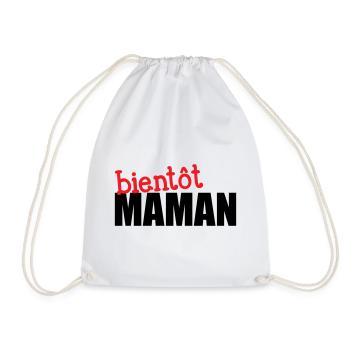 bientôt Maman ! Cadeau de grossesse - Sac de sport léger - blanc - Devant