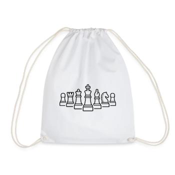 Pièces d’échecs Joueurs d’échecs - Sac de sport léger - blanc - Devant