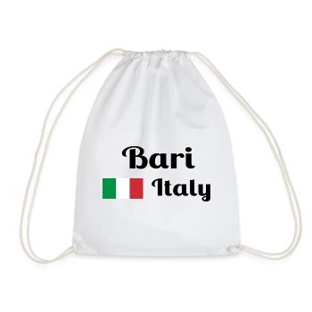 Bari Italia - Stylish prints - Drawstring Bag - white - Front